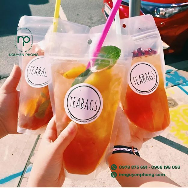 mẫu tem trà chanh đơn giản mà tinh tế